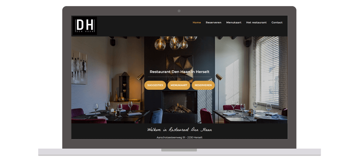 Professionele website maken. Foto: website Den Haan