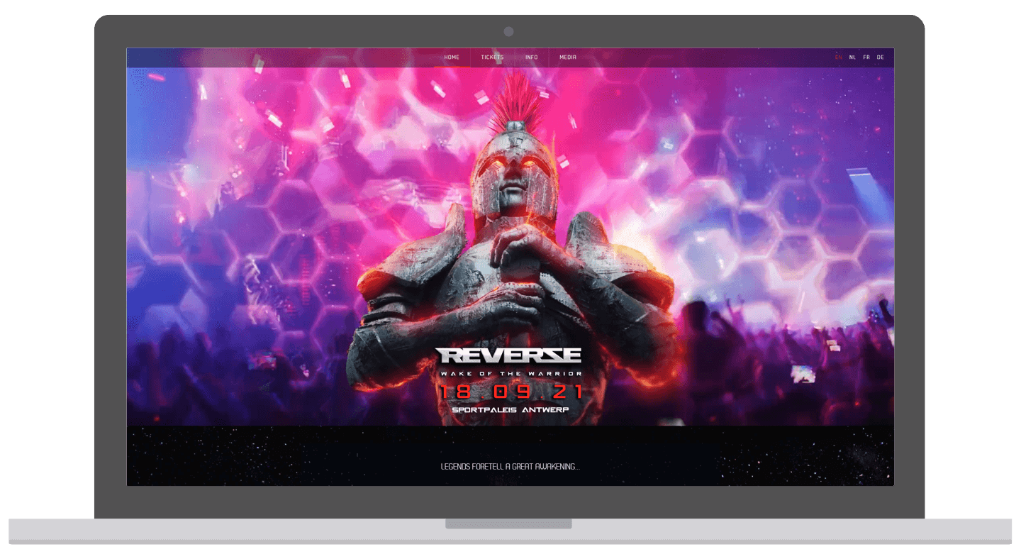 Website laten maken in Antwerpen. Foto: website Reverze (Sportpaleis en Lotto Arena Antwerpen)